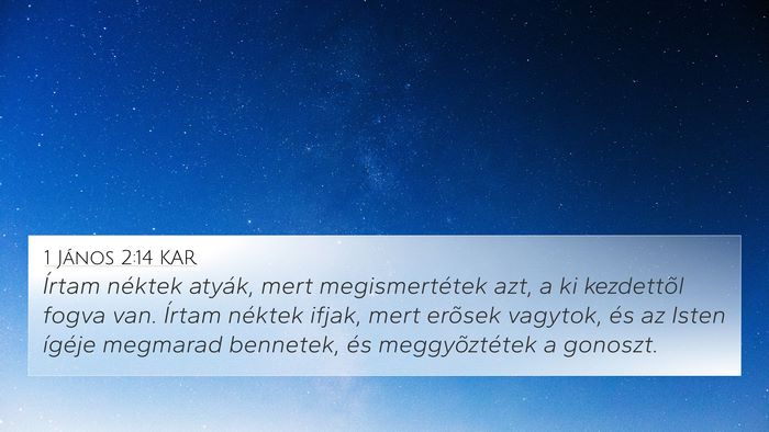 1 János 2:14 KAR Bible Verse Image