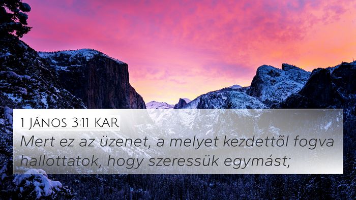 1 János 3:11 KAR Bible Verse Image