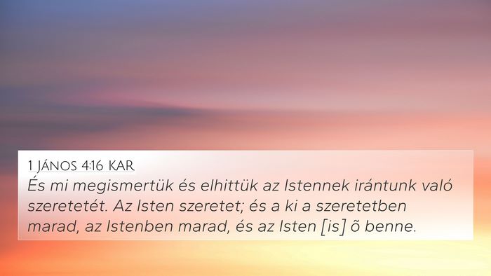 1 János 4:16 KAR Bible Verse Image
