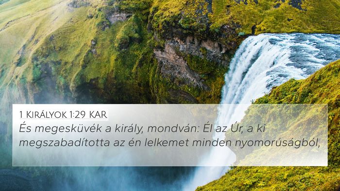 1 Királyok 1:29 KAR Bible Verse Image