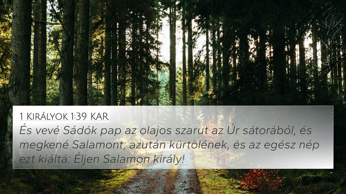 1 Királyok 1:39 KAR Bible Verse Image