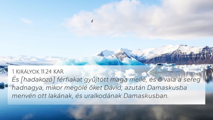 1 Királyok 11:24 KAR Bible Verse Image