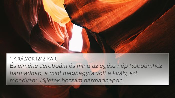 1 Királyok 12:12 KAR Bible Verse Image