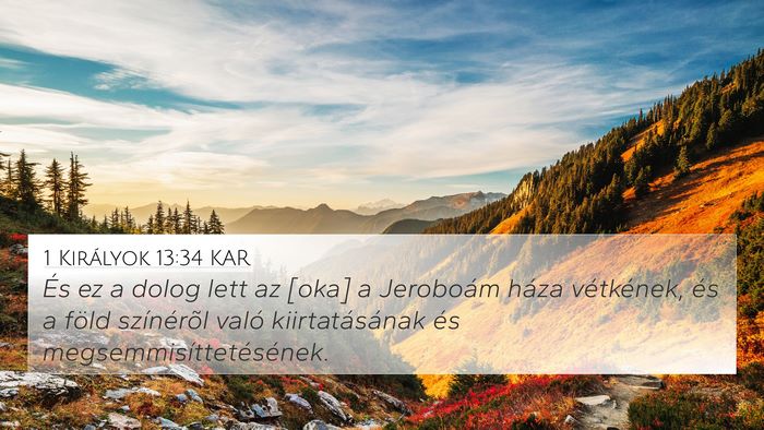 1 Királyok 13:34 KAR Bible Verse Image