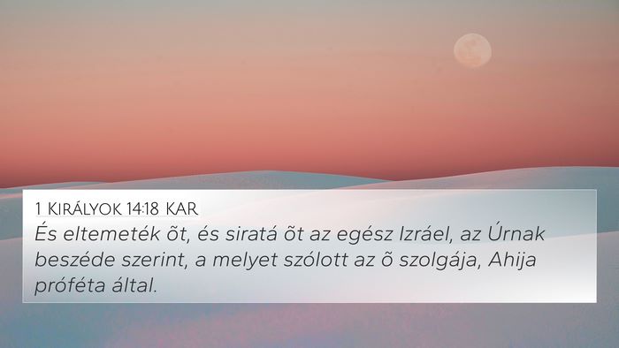 1 Királyok 14:18 KAR Bible Verse Image
