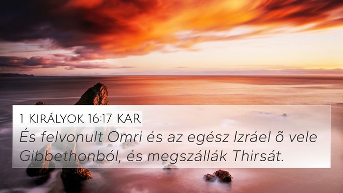1 Királyok 16:17 KAR Bible Verse Image