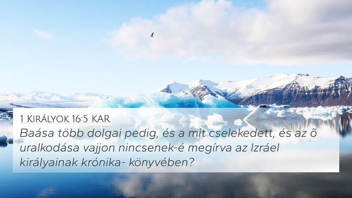 1 Királyok 16:5 KAR Bible Verse Image