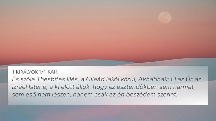 1 Királyok 17:1 KAR Bible Verse Image