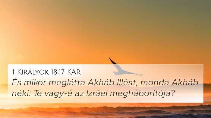 1 Királyok 18:17 KAR Bible Verse Image