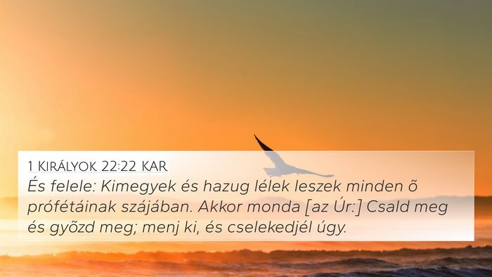 1 Királyok 22:22 KAR Bible Verse Image