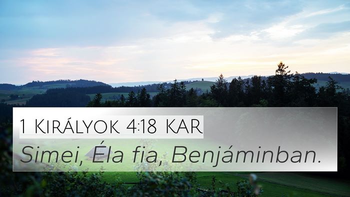 1 Királyok 4:18 KAR 4K Wallpaper - Simei, Éla fia, - 4K Wallpaper Bible Verse