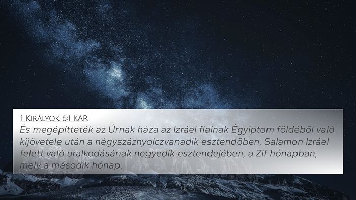 1 Királyok 6:1 KAR Bible Verse Image