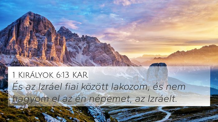 1 Királyok 6:13 KAR Bible Verse Image