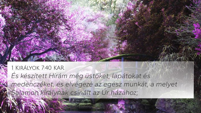 1 Királyok 7:40 KAR Bible Verse Image