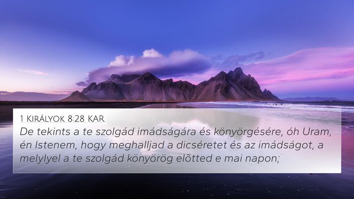 1 Királyok 8:28 KAR Bible Verse Image
