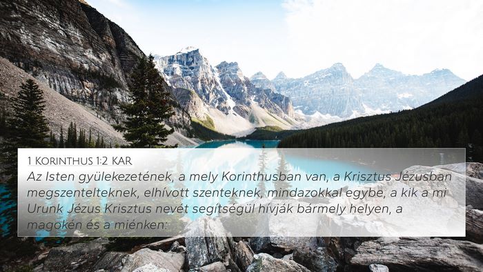 1 Korinthus 1:2 KAR Bible Verse Image