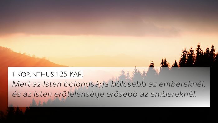 1 Korinthus 1:25 KAR Bible Verse Image