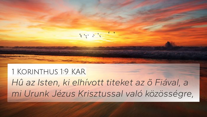 1 Korinthus 1:9 KAR Bible Verse Image