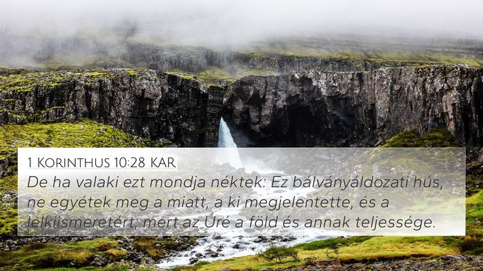 1 Korinthus 10:28 KAR Bible Verse Image