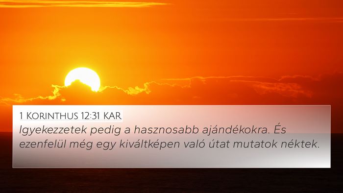 1 Korinthus 12:31 KAR Bible Verse Image