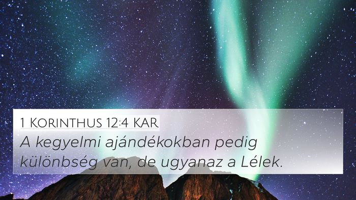 1 Korinthus 12:4 KAR Bible Verse Image