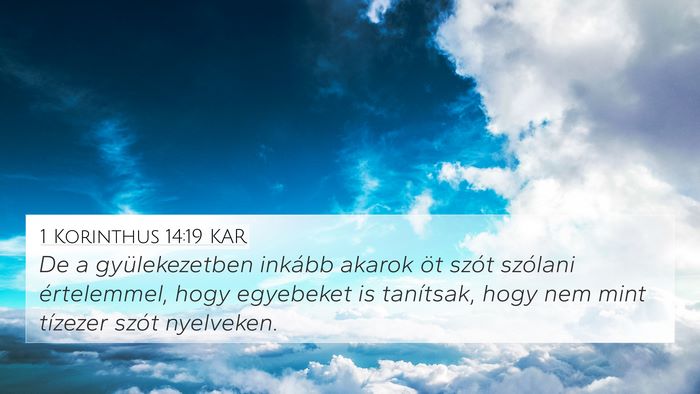 1 Korinthus 14:19 KAR Bible Verse Image