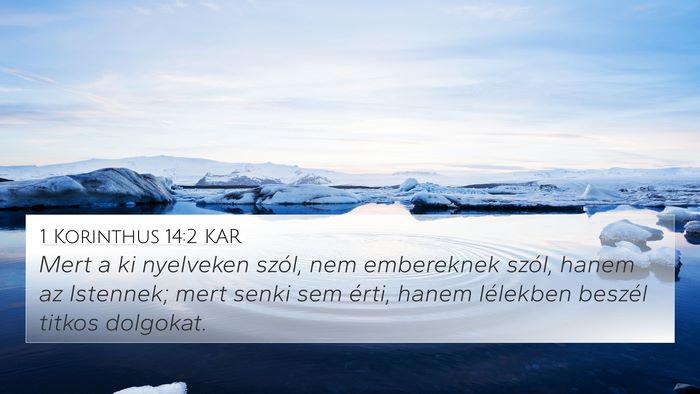 1 Korinthus 14:2 KAR Bible Verse Image