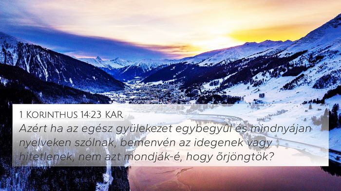 1 Korinthus 14:23 KAR Bible Verse Image