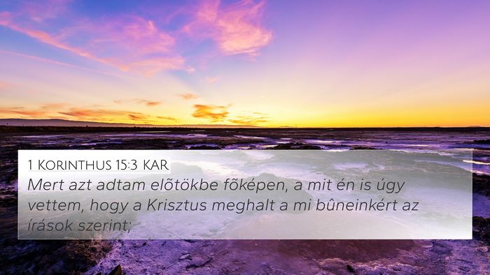 1 Korinthus 15:3 KAR Bible Verse Image