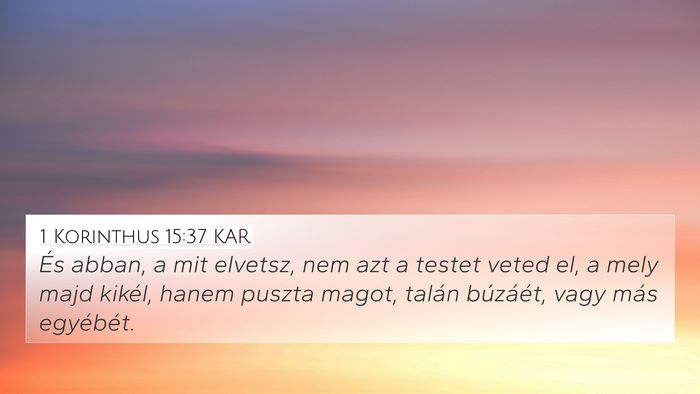 1 Korinthus 15:37 KAR Bible Verse Image