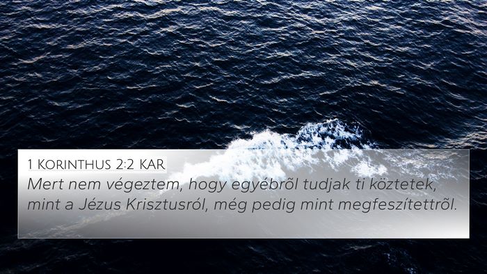 1 Korinthus 2:2 KAR Bible Verse Image