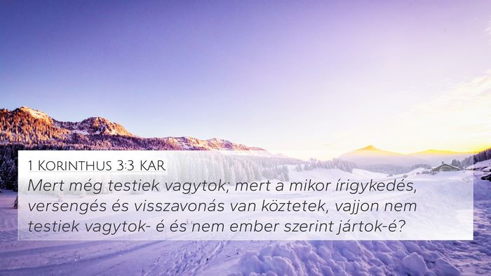 1 Korinthus 3:3 KAR Bible Verse Image