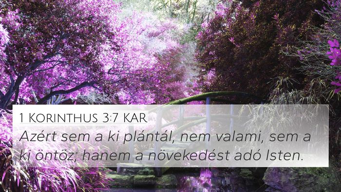 1 Korinthus 3:7 KAR Bible Verse Image