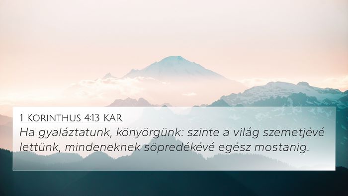 1 Korinthus 4:13 KAR Bible Verse Image