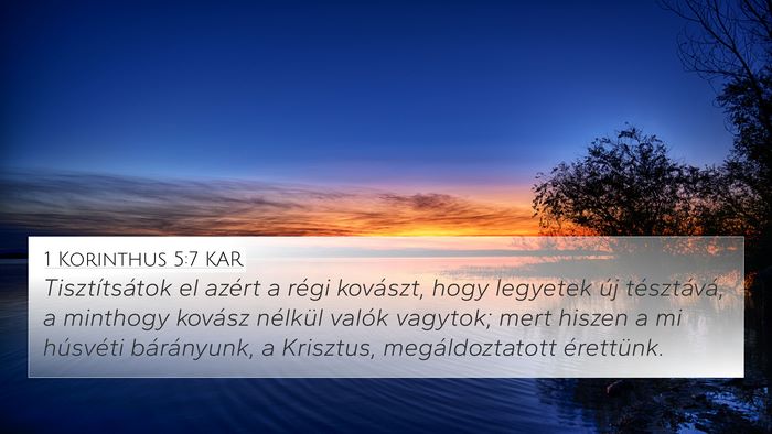 1 Korinthus 5:7 KAR Bible Verse Image