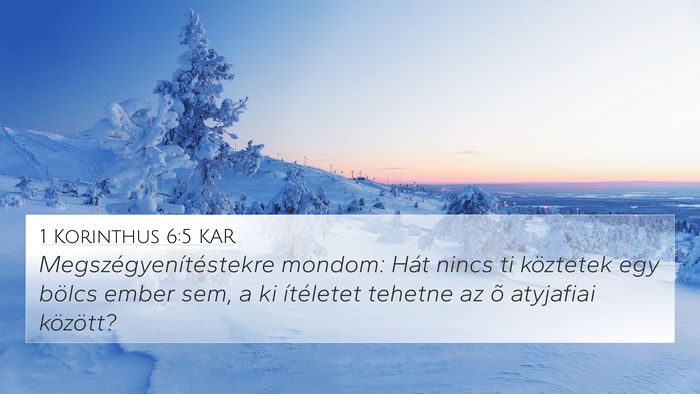 1 Korinthus 6:5 KAR Bible Verse Image
