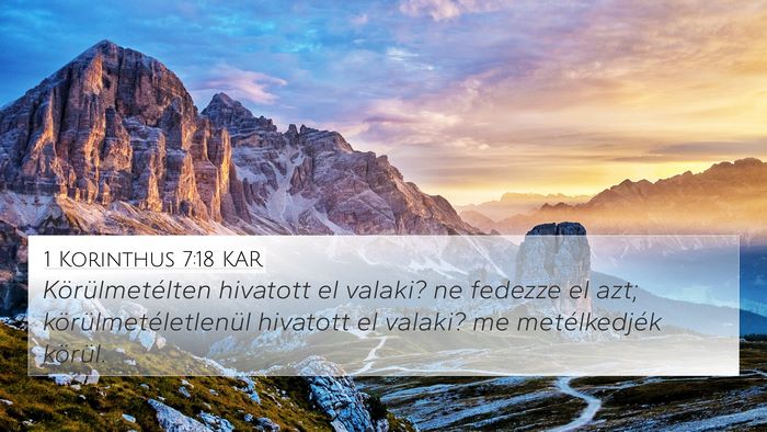 1 Korinthus 7:18 KAR Bible Verse Image