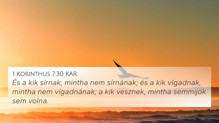 1 Korinthus 7:30 KAR Bible Verse Image