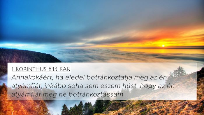 1 Korinthus 8:13 KAR Bible Verse Image
