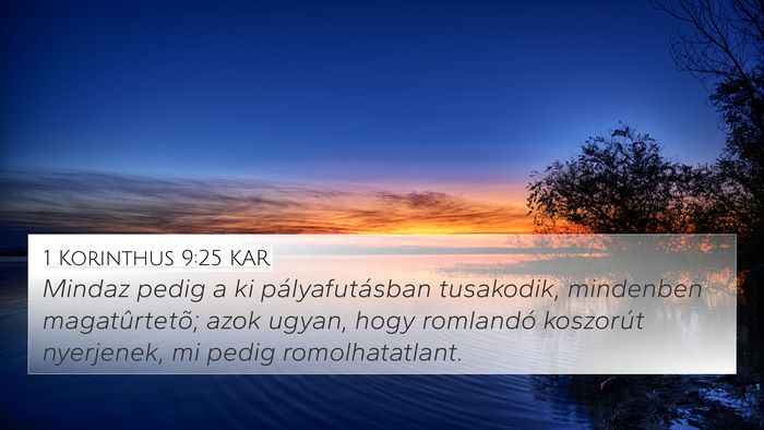 1 Korinthus 9:25 KAR Bible Verse Image