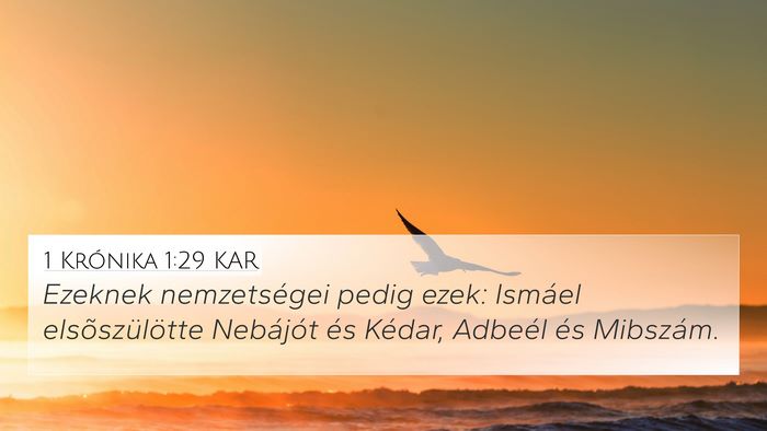 1 Krónika 1:29 KAR Bible Verse Image
