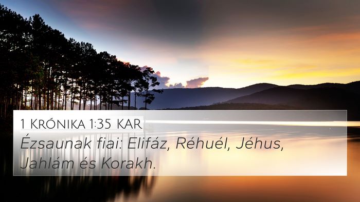 1 Krónika 1:35 KAR Bible Verse Image