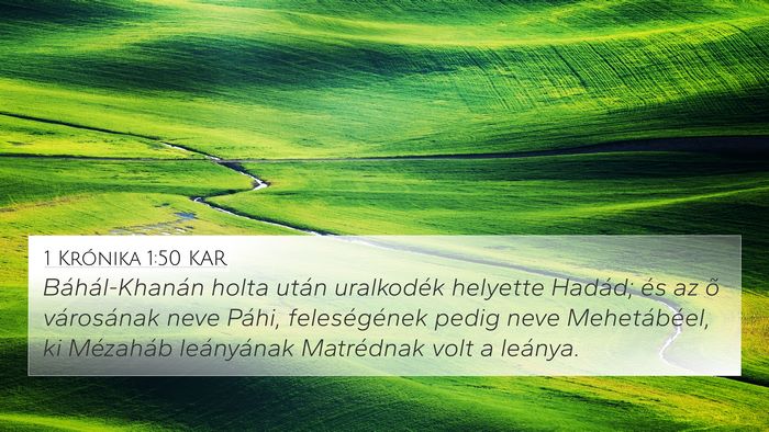 1 Krónika 1:50 KAR 4K Wallpaper - Báhál-Khanán holta után uralkodék helyette - 4K Wallpaper Bible Verse