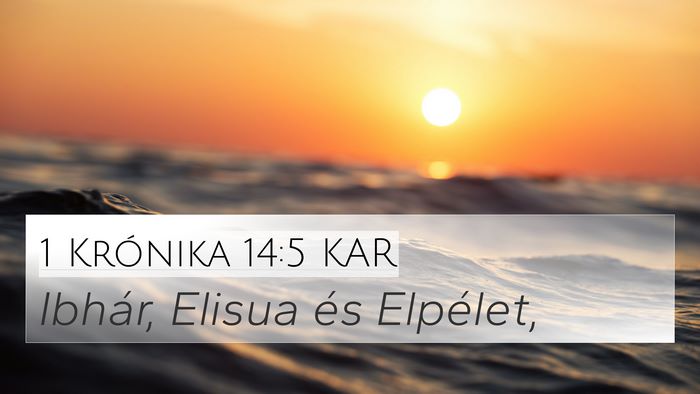1 Krónika 14:5 KAR Bible Verse Image