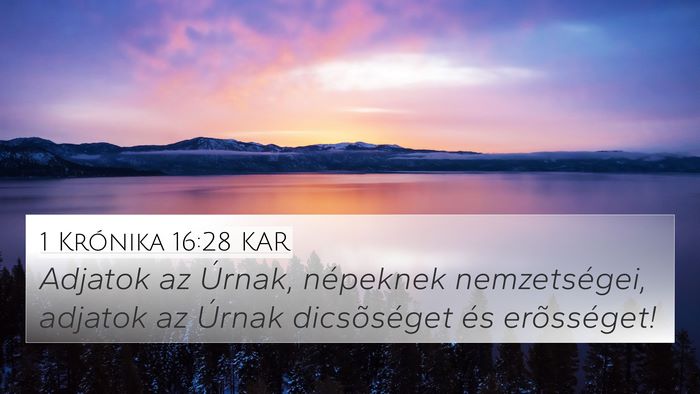 1 Krónika 16:28 KAR Bible Verse Image