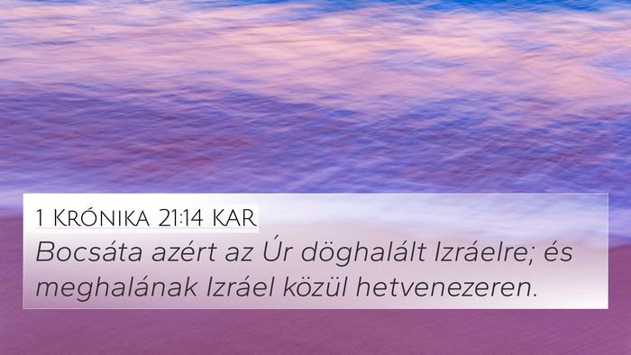 1 Krónika 21:14 KAR Bible Verse Image
