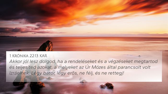 1 Krónika 22:13 KAR Bible Verse Image