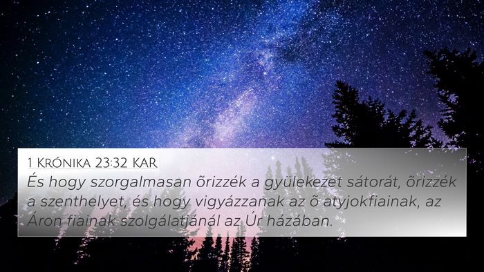 1 Krónika 23:32 KAR Bible Verse Image