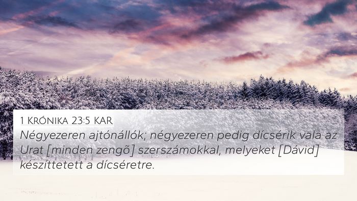 1 Krónika 23:5 KAR Bible Verse Image