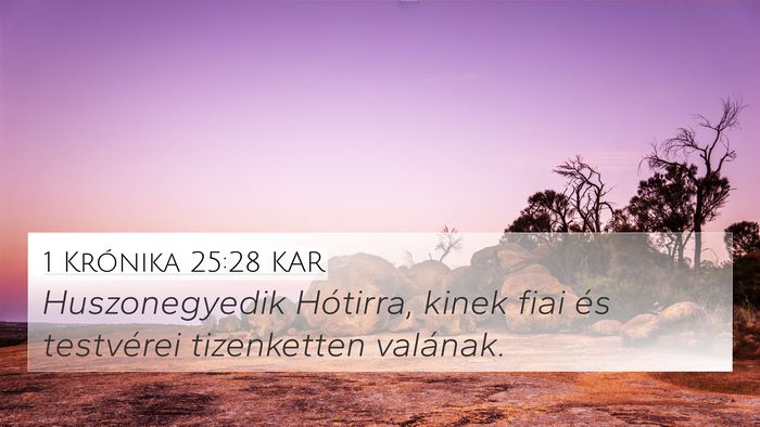 1 Krónika 25:28 KAR Bible Verse Image